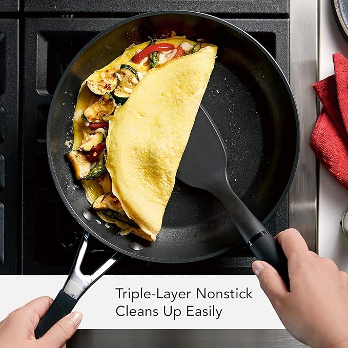 KitchenAid Hard Anodized Nonstick Cookware/Pots and Pans Set, 10 Piece, Matte Black