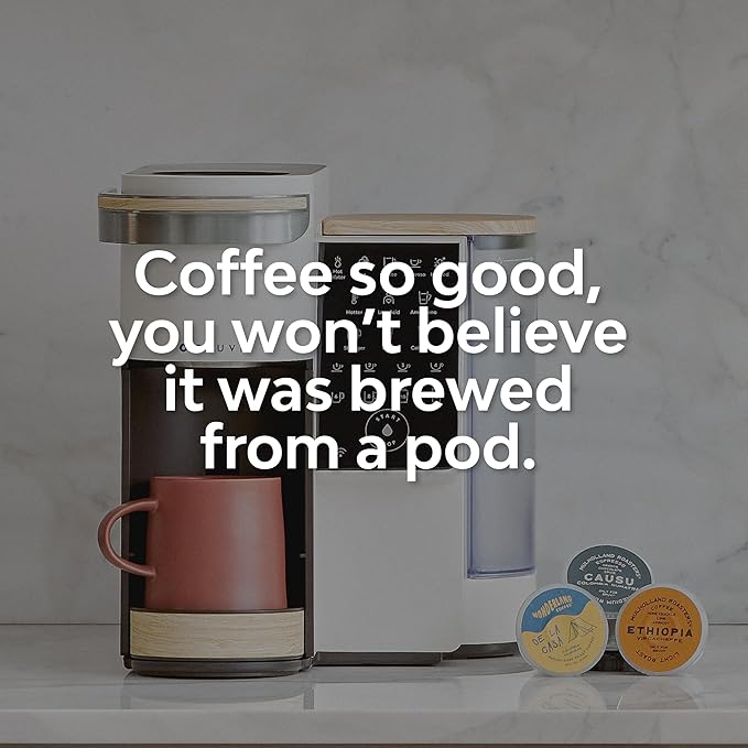 BRUVI The Bundle | Single-Serve Coffee System | Includes 20 Coffee and Espresso B-Pods Coffee Brewer