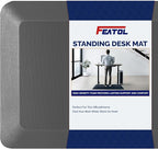 FEATOL Anti Fatigue Mat Floor Mat, Extra Thick Standing Office Desk Mat Memory Foam Cushioned Anti Fatigue Ergonomic Kitchen Mats Comfort Standing Pad NOT PVC 9/10 Inch Thick (20" x 32", Gray)