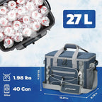 Maelstrom Soft Sided Cooler Bag, 30/40 Can Collapsible Insulated Ice Chest, Large Leakproof Camping & Travel Cooler for Kayaking & Beach