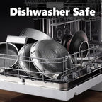 Non Stick Frying Pans 12 inch, Hybrid Frying Skillets Nonstick with Lid,non stick Stainless Steel Pans, Dishwasher and Oven-Safe Chef Pan, Induction Compatible Cooking Pan, PFOA Free Cookware