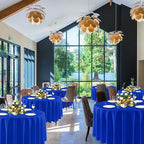 sancua Royal Blue Round Tablecloths 120 Inch, 6 Pack - Circle Fabric Cloth Table Cloths for Independence Day Wedding Party Banquet Birthday, Washable Polyester Table Cover (Fit 30-72 Inch Tables)