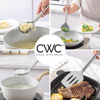 COOK WITH COLOR Silicone Cooking Utensils, Kitchen Utensil Set, Easy to Clean Silicone Kitchen Utensils, Cooking Utensils for Nonstick Cookware, Kitchen Gadgets Set, 5 Pieces, Grey Ombre