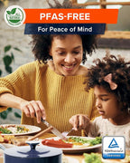 Nuwave Lux 13-Piece Premium Cookware Collection, Healthy G10 Duralon Blue Ceramic Nonstick, Ultra Durable, PFAS-Free, Lightweight & Works on All Cooktops