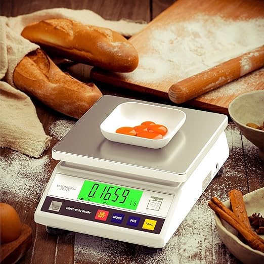 Precision Scale 10kgx0.1g,Accurate Electronic Balance,Industrial Counting Scale for Laboratory,Jewelry Store,Kitchen(10kg, 0.1g)