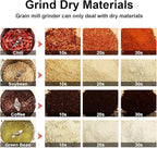 Grain Mill Grinder Electric Flour, 2000g Corn Fine Powder Rice Grinder Wheat Mill for Home Kitchen Commercial Stainless Steel Spice Food Pepper Coffee Beans (Swing Type)