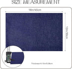 Romanstile Cloth Placemats Set of 6-12 x 18 Inch, Heat Resistant Double Layered Thickened Burlap Place Mats, Washable Faux Linen Farmhouse Table Mats for Kitchen/Dining/Party/Outdoor, Navy Blue