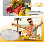 10 Pieces 12 Inch Pizza Pans Bulk Stainless Steel Pizza Pans Reusable Round Bakeware Oven Pizza Trays for Home Restaurant Kitchen Baking Roasting Healthy Rust Free Dishwasher Easy Clean