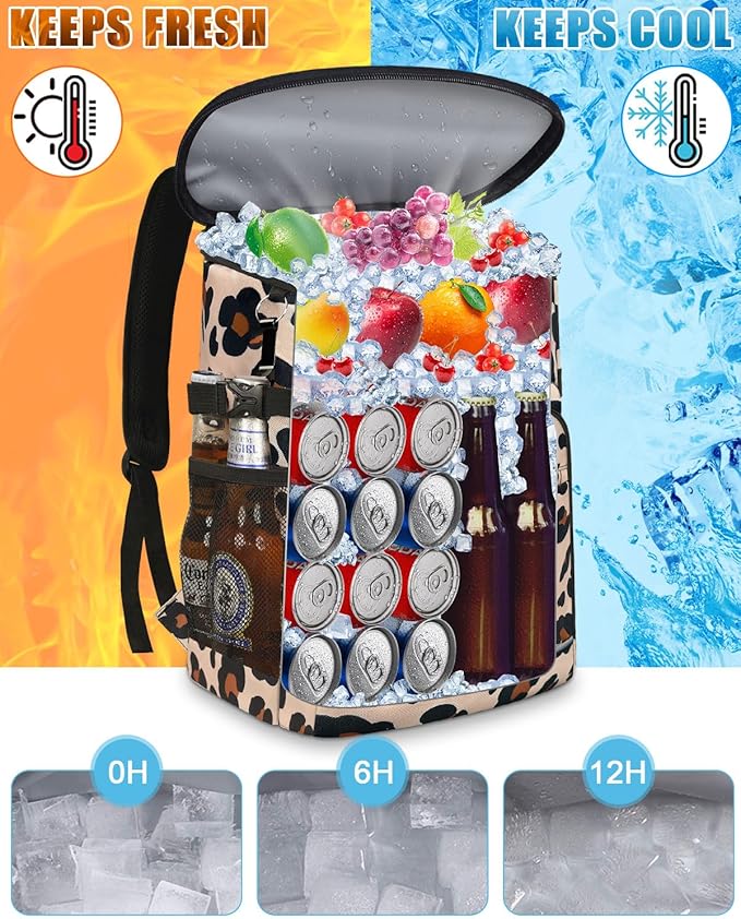 Cooler Backpack Insulated Leakproof Waterproof Backpack Cooler Bag 30/45 Cans, Large Capacity Lightweight Travel Camping Beach Backpack Cooler Ice Chest for Men and Women