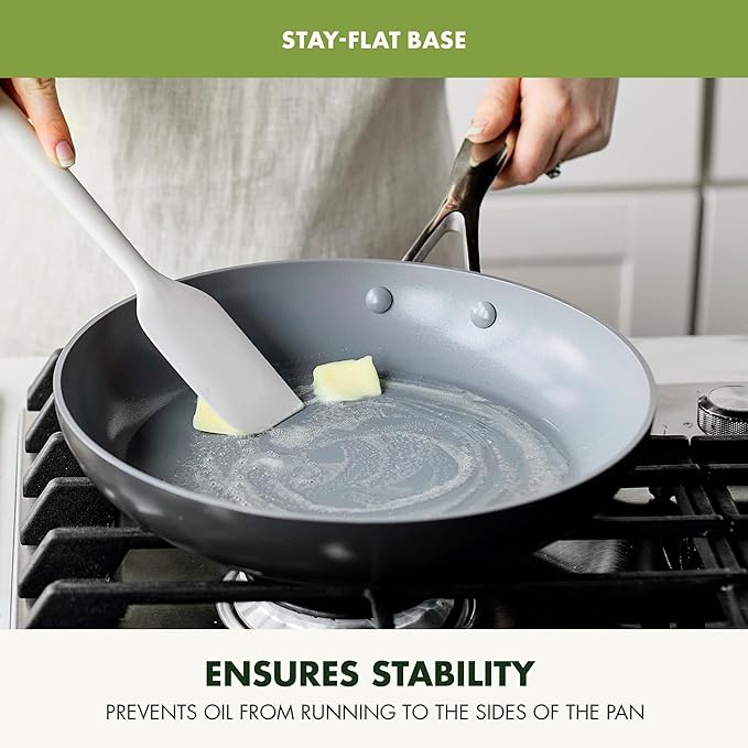 GreenPan Valencia Pro Hard Anodized Healthy Ceramic Nonstick 10" and 12" Frying Pan Skillet Set, PFAS-Free, Induction, Dishwasher Safe, Oven Safe, Gray
