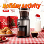 Coffee Grinder, Electric Conical Burr Grinder with 30 Grind Settings for 2-12 Cups, Adjustable Burr Mill for Home Use