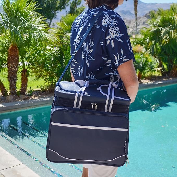 Picnic at Ascot Original Insulated picnic cooler with Service for 4 -Designed & Assembled in the USA