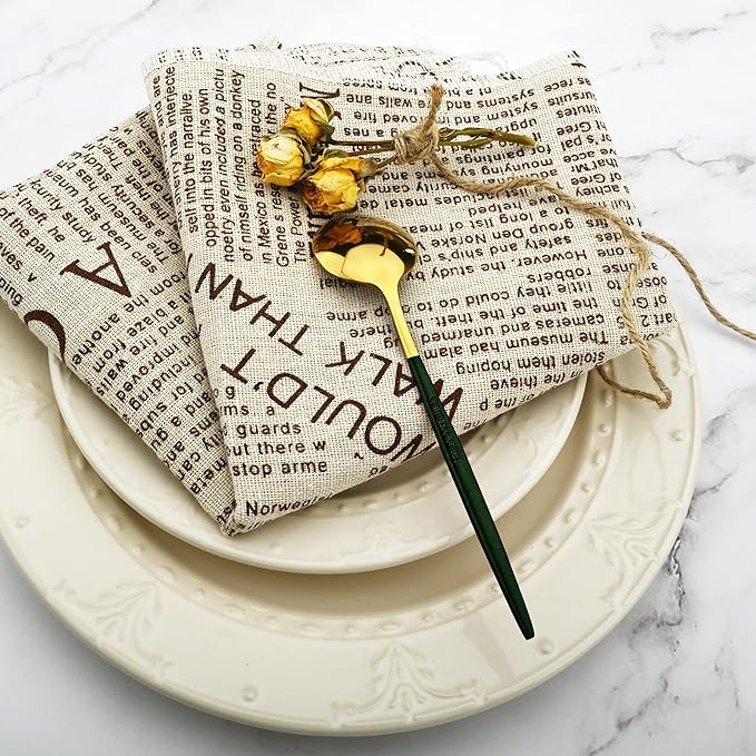 36-Pieces Silverware Mirror Polished Dinnerware Gold Flatware With Green Handle, 18/0 Stainless Steel Cutlery Set For Home Kitchen Party Hotel Restaurant Wedding Service for 6