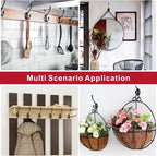 10PCS Wall Hooks, Coat Hooks, Hooks for Hanging Heavy Duty, Wall Hooks for Hanging, Hook Wall Mount, Closet Hooks with 20 Screws for Towel, Robe, Coats, Scarf, Bag, Cap