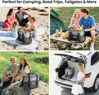 Soft Cooler Bag 24 Can Ultra-Tough Small Cooler, Insulated Soft Sided Cooler Bag, Portable Small Ice Chest with Shoulder Strap, Waterproof Cooler Bag for Camping, Beach, Picnic, Car, Fishing