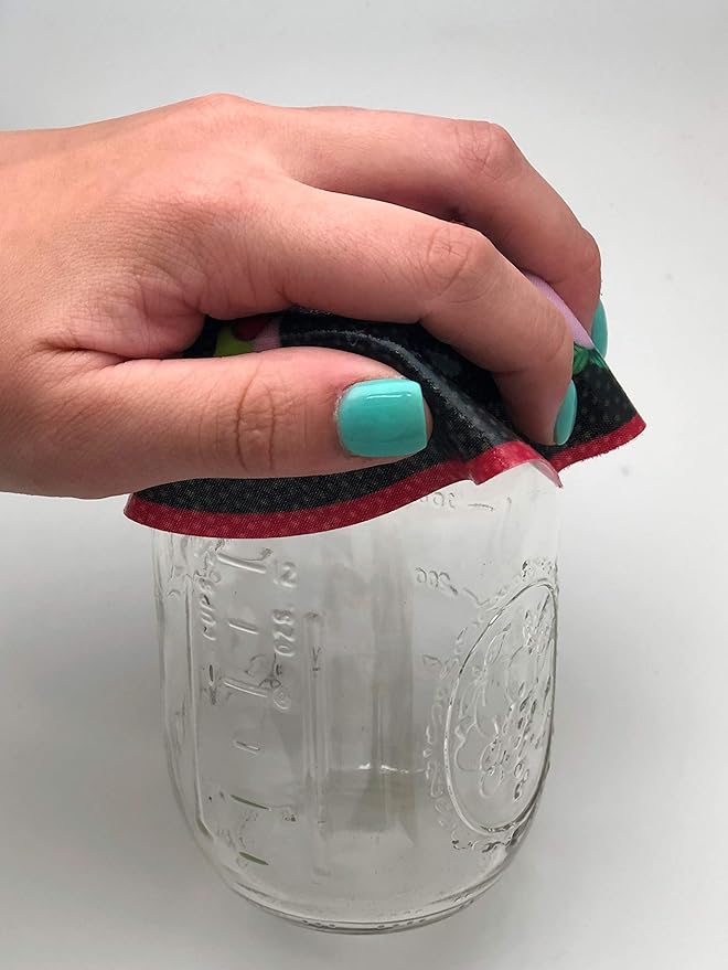 Andreas Silicone JO-GGCHX Non-Slip 6.25" Jar Opener, Easy Lid Opener, Made with Silicone and Fabric, Dishwasher Safe, Garlic Peeler, GG Chix Cheers, 6.25 inch