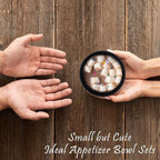 wheat straw snack bowls 10oz set of 8 - Unbreakable Dessert Bowls for kids - Mini Bowls for Ice Cream,Snack and Fruits - Microwave & Dishwasher Safe Appetizer Bowl Sets - Black