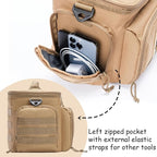 MOV COMPRA Tactical Lunch Bag for Men, Insulated Lunch Box Leakproof for Men Large Capacity with MOLLE Water Bottle Pouch Lunchbox for Adults for Work, Picnic（Yellow）