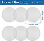 6 Pcs Pizza Tray 12 inch Pizza Screen Non Stick Pizza Oven Tray Temperature Resistant Pizza Mesh Baking Tray Reusable Pizza Mesh Pan for Baking Oven Home Restaurant
