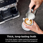 Ninja | Espresso Machine and Drip Coffee Maker| Luxe Café Premier Series | Integrated Coffee Grinder, Milk Frother, Assisted Tamper & Built-In Espresso Accessory Storage | Stainless Steel | ES601