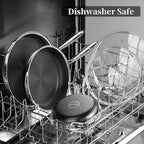 Stainless Steel Frying Pan with Lid - Titanium Ceramics Stainless Steel Nonstick Frying Pan Set, 10 Inch&12 Inch Safe Non Stick Skillet Egg Omelete Pan Set, Induction Compatible, PFOA, PFAS, PTFE Free