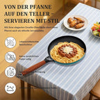 YUTANN Nonstick Frying Pan 12 inch, Ceramic Cast Iron Skillet, Lightweight Pre-seasoned Cast Iron Pan with Detachable Handle, Dishwasher & Oven Safe, Free of PFAS and PFOA