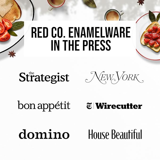 Red Co. Set of 4 Enamelware Metal Classic 10" Round Dinner Plate, Solid White/Navy Blue Rim