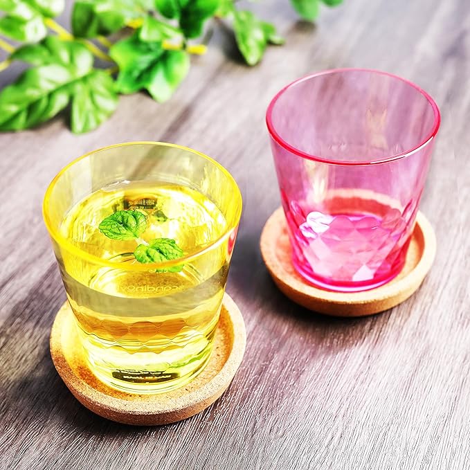 SCANDINOVIA - 8 Oz Unbreakable Cups - Vibrant Acrylic Tumblers, Shatterproof, Reusable & Dishwasher Safe, Smooth Rims, BPA-Free, Indoor & Outdoor Use, Plastic Cups for Kids & Adults - Set of 4-8 Oz