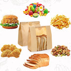 130 Pack Bread Bags for Homemade Sourdough Bags with Window, Large Bakery Bag with 160 Stickers for Packaging Baked Food Bread Storage (14 * 8.3 * 3.5 Inch)