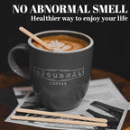 ANTETOK Wooden Coffee Stirrers - Coffee Stir Sticks 5.5 Inch,100pcs Disposable Swizzle Sticks,Swizzle Drink Sticks for Coffee,Tea,Cocktail and Hot Chocolate