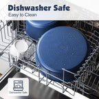 SENSARTE 17 Piece Ceramic Pots and Pans Set, Nonstick Detachable Handle Cookware, Induction Kitchen Cookware Set with Removable Handle, Dishwasher ＆ Oven Safe (Navy)