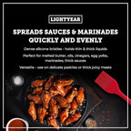 Lightyear Silicone Basting Pastry Brush Set (2 Pcs) ❘ 450°F Heat Resistant Oil Brush for Your Kitchen - Ideal For BBQ’s, Baking & Cooking | 100% Food Grade Silicone - BPA Free & Dishwasher Safe