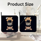 Cute Cats Mood Pot Holders 2 PCS for Kitchen, Heat Resistant Hot Pads for Cooking Grilling Baking BBQ, Pot Holders for Women Cook Essentials Accessories Home Microwave