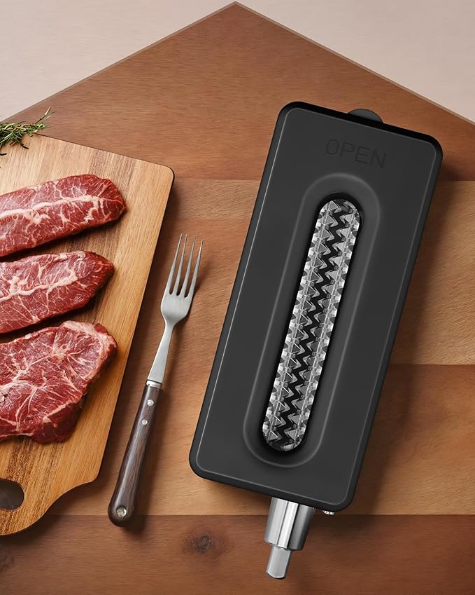 HOMGEN Meat Tenderizer for KitchenAid-Stainless Steel Meat Tenderizer Attachment with Durable Gears-Universal Fit All KitchenAid Models -Professional Meat Pounder for Beef/Pork/Includes Sturdy Cover