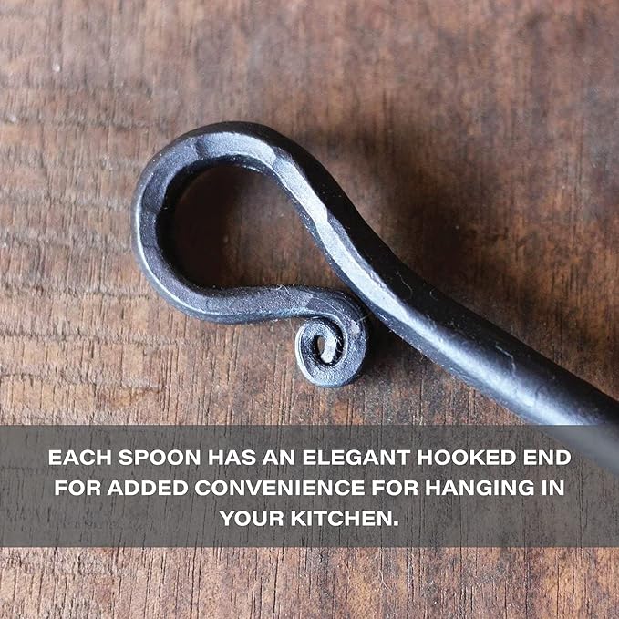 Copper and Steel Coffee Scoop | Food Grade & Measures 2 Tsp | Antique & Rustic Cast Iron Metal Spoon | Use For Espresso Beans, Tea Leaves, or Sugar | Handmade in Maine USA | By Wicks Forge