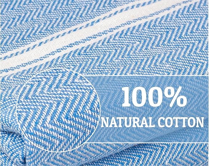 LANE LINEN Kitchen Towels Set - 100% Pure Cotton Dish Towels for Kitchen, Super Absorbent Kitchen Hand Towel, Tea Towels, Soft & Durable Dish Cloths, Pack of 6 – 14”x25”, Indigo