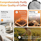 Coffee Maker Water Filter Replacement - Compatible with Cafe & GE Profile Grind & Brew Coffee Makers, Lasts 6-12 Months, Reduces Chlorine, Impurities & Odors (12)