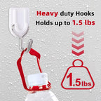 25 Wire Hooks for Hanging Heavy Duty with Strips no Damage,Adhesive Wall Hook Small, removalbe Large Sticky Bulk, for Key, Coat, Towel, Outdoor, hat