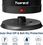 TOPWIT Electric Kettle, 2.0L Hot Water Kettle Electric, BPA-Free Stainless Steel Tea Kettle, Electric Kettles for Boiling Water with Fast Boil, Auto Shut-Off & Boil Dry Protection, Black
