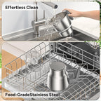 6-in-1 Electric Milk Frother and Steamer with Detachable Cups, Automatic Cold and Warm Foam Maker for Lattes/Cappuccinos/Hot Chocolate, Dishwasher Safe Black