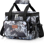 Lifewit Medium Lunch Bag Insulated Lunch Box Soft Cooler Cooling Tote for Adult Men Women, Flower 12-Can (9L)