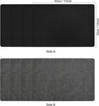 Myir JUN Dual Sided Placemats, Faux Leather Set of 8 for Dining Table, Non-Slip Washable Heat Resistant Indoor Outdoor Table Mats (Gray Black)