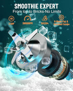 WantJoin Professional Commercial Blender With Shield Quiet Sound Enclosure 2200W Industries Strong and Quiet Professional-Grade Power, Self-Cleaning, Black