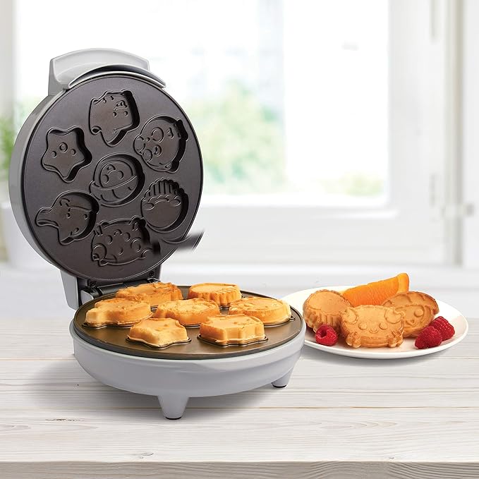 Sea Creature Mini Waffle Maker- Create 7 Different Ocean Animal Shapes in Minutes, Breakfast Fun Cool for Kids & Adults w/Novelty Aquatic Pancakes - Electric Non-Stick Waffler Iron, Holiday Gift