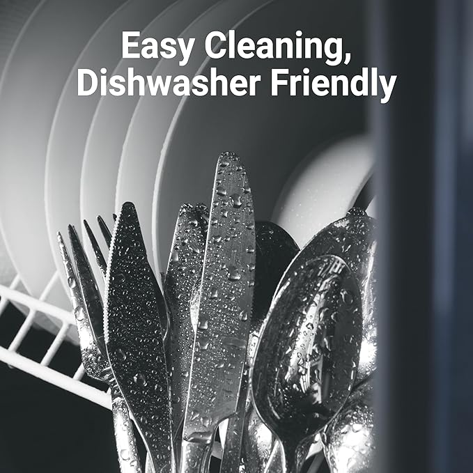 Essen Flatware Set for 8, 40-Piece Silverware Set, Premium 18/10 Stainless Steel Utensils with Mirror Finish, Modern Silverware for Daily Use, Hosting, or Housewarming Gifts