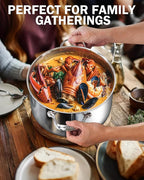 Cooks Standard Multi-Ply Clad Stainless Steel Stockpot, 12-Quart Pasta Cooking Canning Pot with Lid, Deep Stockpot Large Soup Pot Induction Cookware, Silver