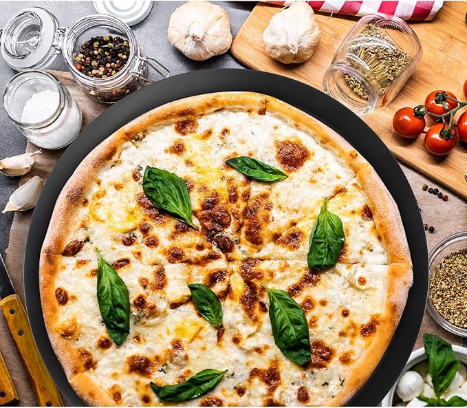 Beasea Pizza Pan 8.5 Inch, Perforated Pizza Pan with Holes, Aluminum Alloy Round Vented Pizza Pans Heavy Duty Pizza Crisper Pan Pizza Baking Tray Bakeware for Home Restaurant Kitchen Air Fryer