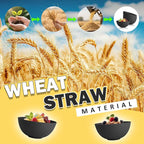 Unbreakable Cereal Bowls 40 OZ, Wheat Straw Bowls Set of 6 with Unique Pattern, Reusable Plastic Bowl for Cereal, Soup, Salad and Ramen, Indoor & Outdoor Essentials, Black