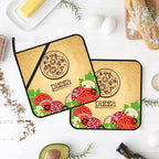 Vintage Pizza Pot Holders Set of 2 Kitchen Heat Resistant Potholders for Microwave Cooking Baking Oven End Dishes and BBQ Gifts for Women
