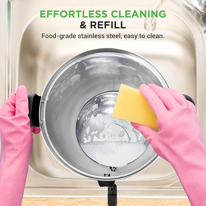 NutriChef Water Boiler and Hot Water Dispenser, 13L Electric Beverage Dispenser with Safety Lock Lid, Non-Drip Tap, Warm Function, Food Grade Stainless Steel, Home and Commercial Use, 20x11x11 in.